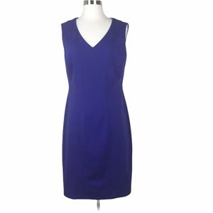 Karl Lagerfeld Sleeveless V-neck Sheath Dress Purple Color Size 8